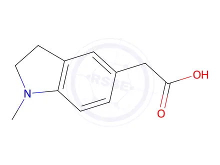 Chemical structure of 2-(1-Methyl-2,3-dihydro-1h-indol-5-yl)acetic acid