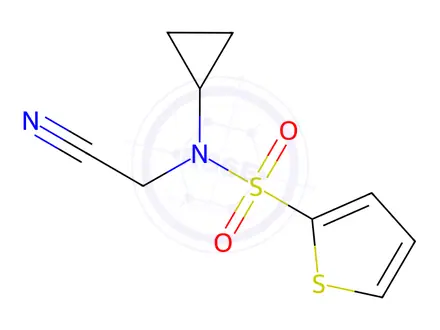 Chemical structure of n-(Cyanomethyl)-n-cyclopropylthiophene-2-sulfonamide