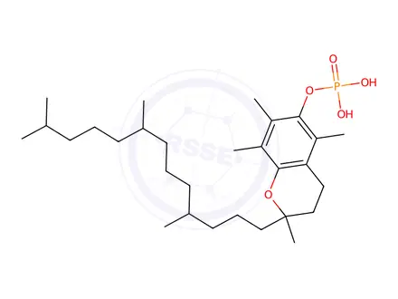 Chemical structure of alpha-Tocopherol Phosphate