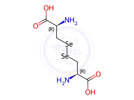 Chemical structure of L-Selenocystine Dihydrochloride