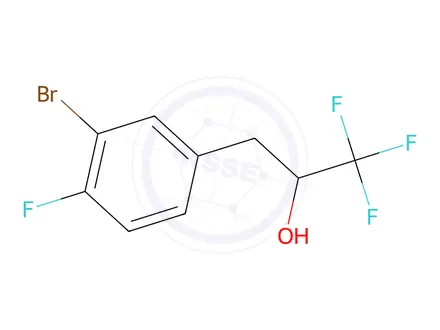Chemical structure of 3-(3-Bromo-4-fluorophenyl)-1,1,1-trifluoropropan-2-ol