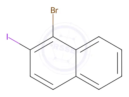Chemical structure of 1-bromo-2-iodonaphthalene