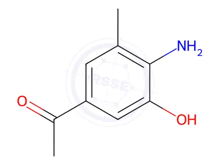 Chemical structure of Acetophenone, 4-amino-3-hydroxy-5-methyl-(6CI)