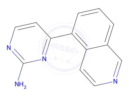 Chemical structure of 4-(Isoquinolin-5-yl)pyrimidin-2-amine