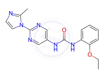 Chemical structure of 1-(2-Ethoxyphenyl)-3-(2-(2-methyl-1H-imidazol-1-yl)pyrimidin-5-yl)urea