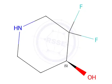 Chemical structure of (S)-3,3-Difluoropiperidin-4-ol