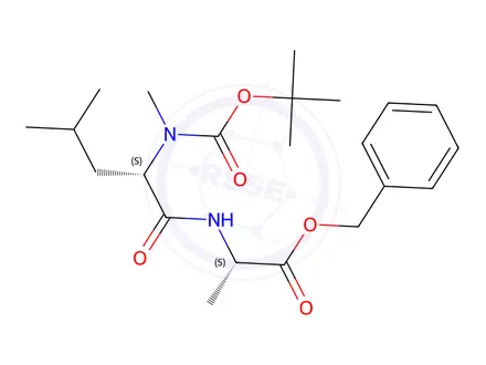 Chemical structure of Benzyl N-(tert-butoxycarbonyl)-N-methyl-L-leucyl-L-alaninate