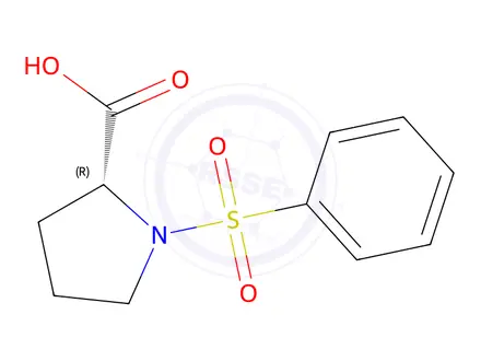 Chemical structure of (2r)-1-(Benzenesulfonyl)pyrrolidine-2-carboxylic acid