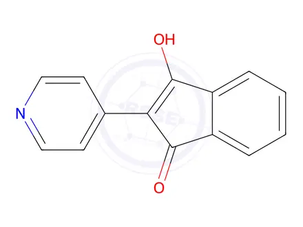 Chemical structure of 3-Hydroxy-2-(pyridin-4-yl)-1H-inden-1-one