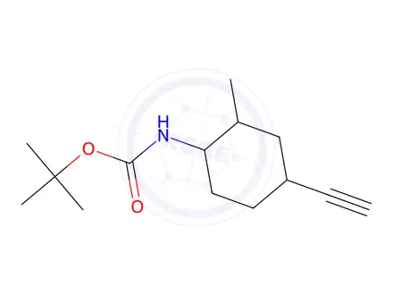 Chemical structure of Tert-butyl (4-ethynyl-2-methylcyclohexyl)carbamate