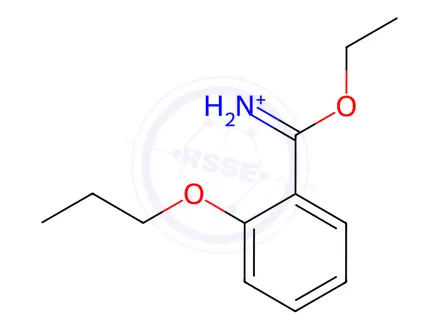 Chemical structure of Ethyl (2-Propoxy)benzimidate Hydrotetrafluoroboride