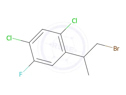 Chemical structure of 1-(1-Bromopropan-2-yl)-2,4-dichloro-5-fluorobenzene