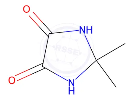 Chemical structure of 2,2-dimethylimidazolidine-4,5-dione