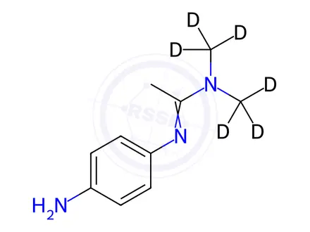 Chemical structure of N'-(4-Aminophenyl)-N,N-dimethylacetamidine-d6