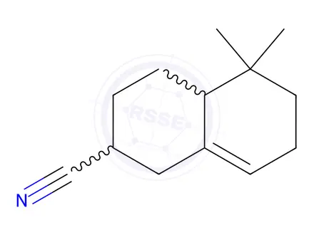 Chemical structure of octahydro-5,5(or 8,8)-dimethylnaphthalene-2-carbonitrile