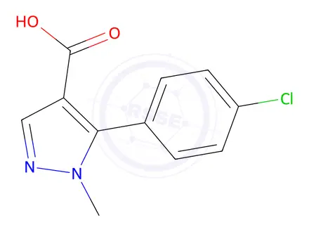 Chemical structure of 5-(4-Chlorophenyl)-1-methyl-1h-pyrazole-4-carboxylic acid