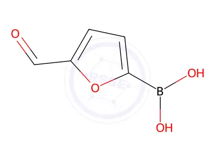 Chemical structure of 5-Formyl-2-furanboronic Acid