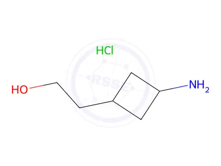 Chemical structure of 2-(3-Aminocyclobutyl)ethan-1-ol hydrochloride