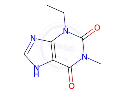 Chemical structure of 3-Ethyl-1-methyl-3,7-dihydro-1H-purine-2,6-dione