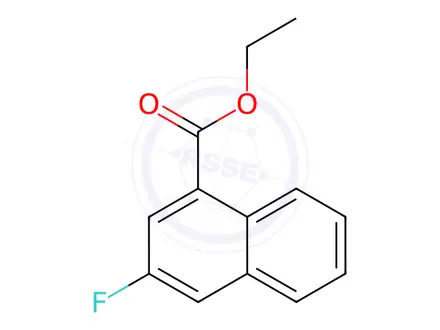 Chemical structure of 1-Naphthalenecarboxylic acid, 3-fluoro-, ethyl ester