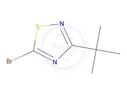 Chemical structure of 5-Bromo-3-(tert-butyl)-1,2,4-thiadiazole