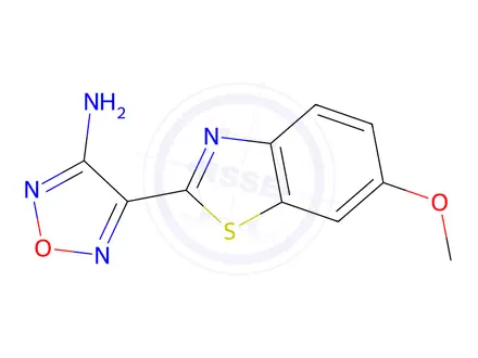 Chemical structure of 4-(6-Methoxybenzo[d]thiazol-2-yl)-1,2,5-oxadiazol-3-amine
