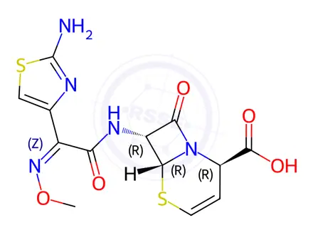 Chemical structure of △3-Ceftizoxime
