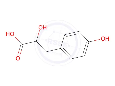 Chemical structure of DL-p-Hydroxyphenyllactic Acid