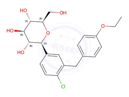 Chemical structure of Dapagliflozin Reference Standard