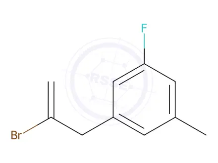 Chemical structure of 2-Bromo-3-(3-fluoro-5-methylphenyl)-1-propene