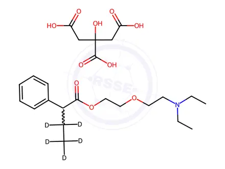 Chemical structure of Butamirate-d5 Citrate