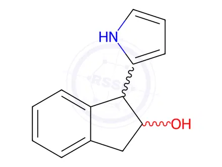 Chemical structure of 1-(1H-Pyrrol-2-yl)-2,3-dihydro-1H-inden-2-ol