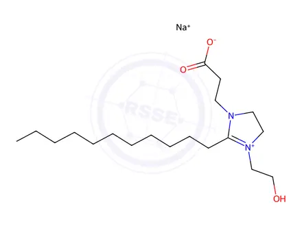 Chemical structure of 1-(2-carboxylatoethyl)-4,5-dihydro-3-(2-hydroxyethyl)-2-undecyl-1H-imidazolium, sodium salt