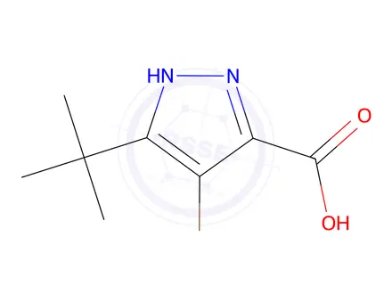 Chemical structure of 4-Bromo-5-(tert-butyl)-1H-pyrazole-3-carboxylic acid
