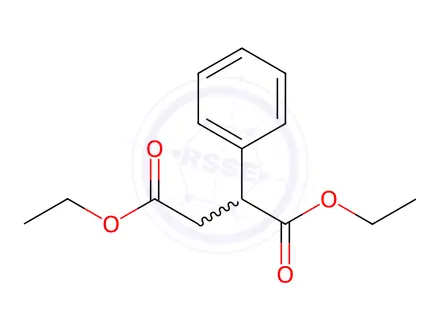 Chemical structure of diethyl 2-phenylbutanedioate