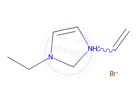Chemical structure of 1‐ETHYL‐3‐VINYLIMIDAZOLIUM BROMIDE