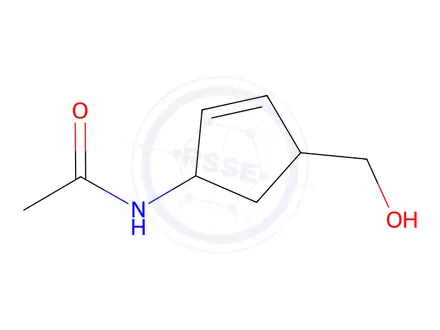 Chemical structure of N-(4-(hydroxymethyl)cyclopent-2-en-1-yl)acetamide