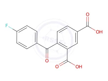 Chemical structure of 4-(4-Fluorobenzoyl)isophthalic Acid