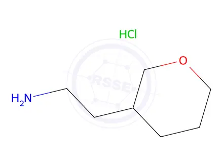 Chemical structure of 2-(oxan-3-yl)ethan-1-amine hydrochloride