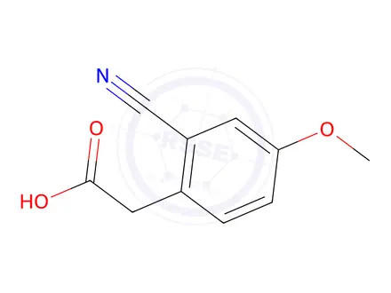 Chemical structure of 2-(2-Cyano-4-methoxyphenyl)acetic acid