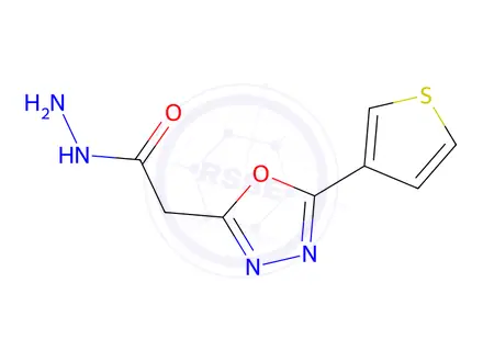 Chemical structure of 2-(5-(Thiophen-3-yl)-1,3,4-oxadiazol-2-yl)acetohydrazide