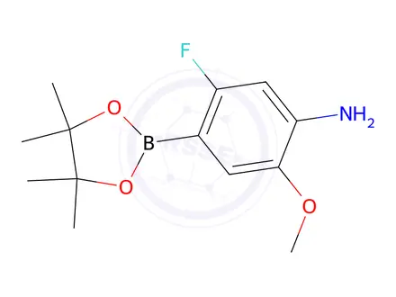 Chemical structure of 4-Amino-2-fluoro-5-methoxybenzeneboronic Acid Pinacol Ester