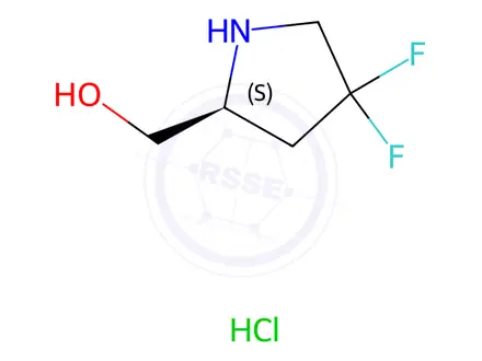 Chemical structure of (S)-(4,4-Difluoropyrrolidin-2-yl)methanol Hydrochloride