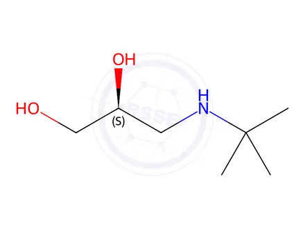 Chemical structure of (S)-3-tert-Butylamino-1,2-propanediol