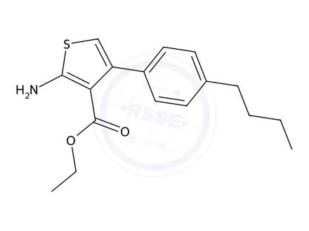 Chemical structure of Ethyl 2-amino-4-(4-butylphenyl)thiophene-3-carboxylate