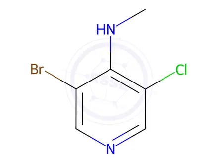 Chemical structure of 3-Bromo-5-chloro-N-methylpyridin-4-amine