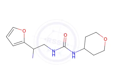 Chemical structure of 1-(2-(Dimethylamino)-2-(furan-2-yl)ethyl)-3-(tetrahydro-2H-pyran-4-yl)urea