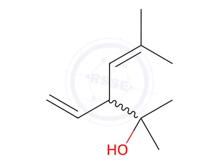 Chemical structure of 3-ethenyl-2,5-dimethyl-hex-4-en-2-ol