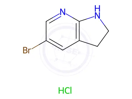Chemical structure of 5-Bromo-1h,2h,3h-pyrrolo[2,3-b]pyridine Hydrochloride