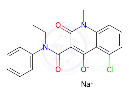 Chemical structure of Laquinimod Sodium